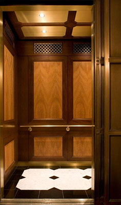 کابین آسانسور چوبی